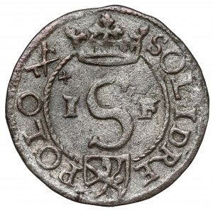 Zygmunt III Waza, Szeląg Poznań 1591 - mała korona - b.rzadki