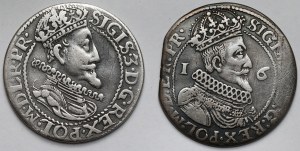 Sigismund III Vasa, Ort Gdansk 1613 and 1624 - set (2pcs)