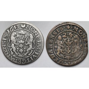 Zygmunt III Waza, Ort Gdańsk 1613 i 1624 - zestaw (2szt)