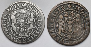 Sigismund III Vasa, Ort Gdansk 1613 and 1624 - set (2pcs)