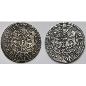 Zygmunt III Waza, Ort Gdańsk 1625 i 1626 - zestaw (2szt)