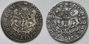 Sigismond III Vasa, Ort Gdansk 1625 et 1626 - set (2pcs)