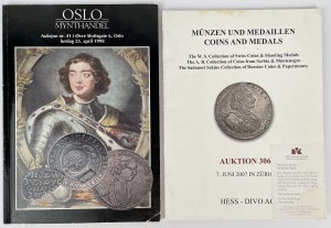 Collections de Russie - Catalogues de vente aux enchères Mynthandel et Hess d'Oslo - set (2pc)