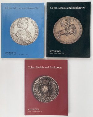 Coin collections of Russia - Sotheby`s catalogues 1996-1997 - set (3pcs)