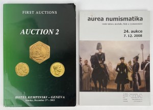 Aurea numismatika et First auctions catalogues - set (2pc)