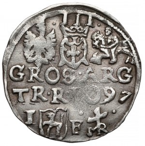 Sigismond III Vasa, Trojak Lublin 1597 - monogramme