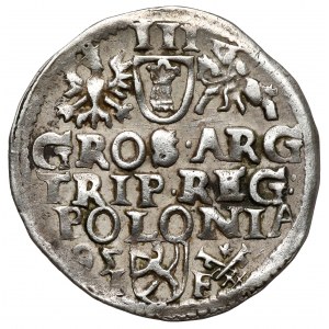 Zygmunt III Waza, Trojak Wschowa 1595 - z kratką