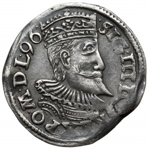 Zygmunt III Waza, Trojak Poznań 1596 - data na Aw.