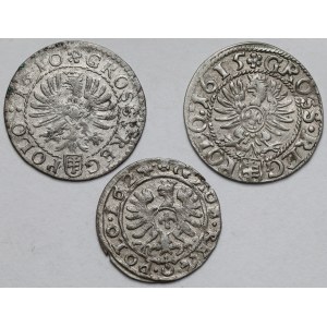 Zygmunt III Waza, Grosze Kraków 1610-1624 - zestaw (3szt)