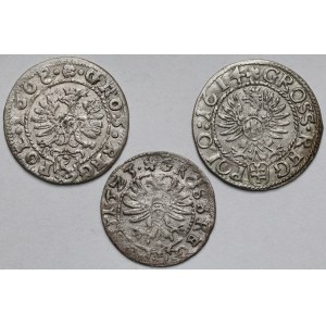 Zygmunt III Waza, Grosze Kraków 1608-1623 - zestaw (3szt)
