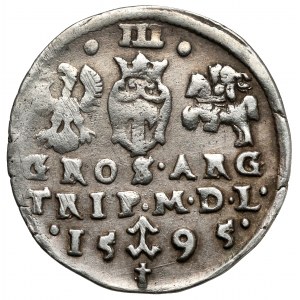 Zygmunt III Waza, Trojak Wilno 1595 - Prus - późny