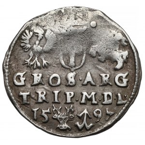 Zygmunt III Waza, Trojak Wilno 1597 - Lidman