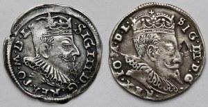 Sigismond III Vasa, Vilnius Troikas 1593 et 1596 - set (2pcs)