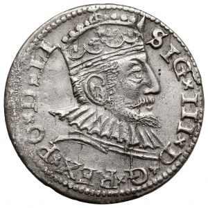 Zygmunt III Waza, Trojak Ryga 1591 - jabłko w koronie
