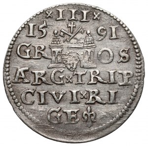 Sigismond III Vasa, Troika Riga 1591 - pomme couronnée