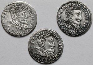 Sigismond III Vasa, Troikas Riga 1593-1596 - set (3pcs)