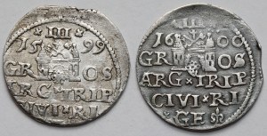 Sigismond III Vasa, Troikas Riga 1599 et 1600 - set (2pcs)