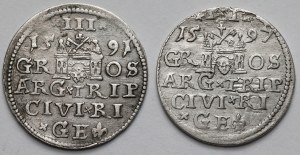 Sigismond III Vasa, Troikas Riga 1591 et 1597 - set (2pcs)
