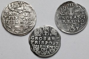 Sigismond III Vasa, Trojaks Bydgoszcz et Olkusz 1597 - set (3pcs)