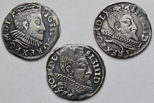 Sigismond III Vasa, Trojaks Bydgoszcz et Poznań 1590-1597 - set (3pcs)