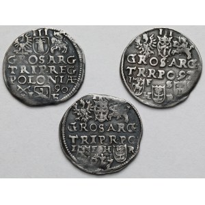 Zygmunt III Waza, Trojaki Bydgoszcz i Poznań 1590-1597 - zestaw (3szt)
