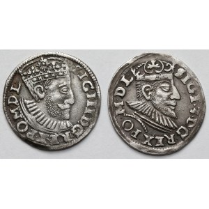 Zygmunt III Waza, Trojaki Poznań 1590 i 1591 - zestaw (2szt)