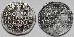 Sigismund III Vasa, Trojaks Poznań 1591 and Olkusz 1598 - set (2pcs)
