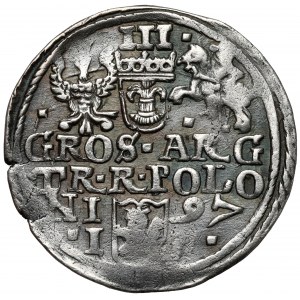 Zygmunt III Waza, Trojak Olkusz 1597 - błąd SIG II