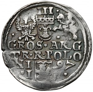 Sigismund III Vasa, Trojak Olkusz 1597 - SIG II error
