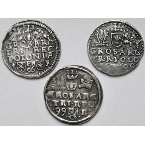 Zygmunt III Waza, Trojaki koronne 1596-1600 - zestaw (3szt)