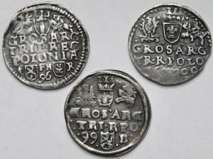 Sigismund III Vasa, Crown Trojans 1596-1600 - set (3pcs)