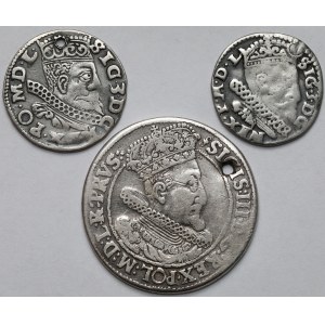 Zygmunt III Waza, Ort i Trojaki 1599-1616 - zestaw (3szt)