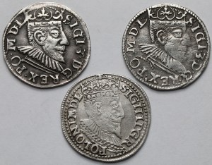 Sigismund III Vasa, Trojaks Poznań 1592 and Olkusz 1596 - set (3pcs)