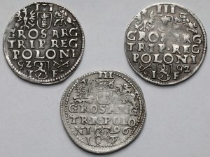 Sigismund III Vasa, Trojaks Poznań 1592 and Olkusz 1596 - set (3pcs)