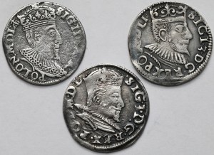 Sigismund III Vasa, Crown Trojans 1594-1595 - set (3pcs)