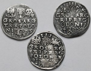 Sigismund III Vasa, Crown Trojans 1594-1595 - set (3pcs)