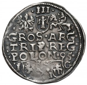 Sigismund III Vasa, Trojak Bydgoszcz 1595 - hooks - narrow head