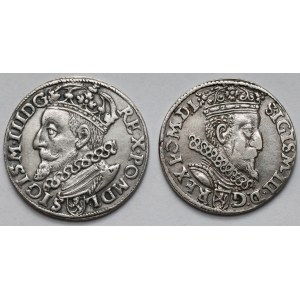 Zygmunt III Waza, Trojaki Kraków 1601 - parka (2szt)