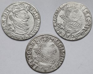 Sigismond III Vasa, Six paquets Cracovie 1625-1627 - set (3pcs)