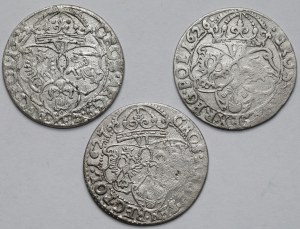 Sigismond III Vasa, Six paquets Cracovie 1625-1627 - set (3pcs)