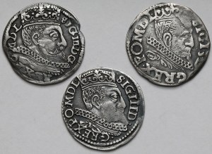 Sigismund III Vasa, Troikas Lublin, Wschowa and Poznań 1598 - set (3pcs)