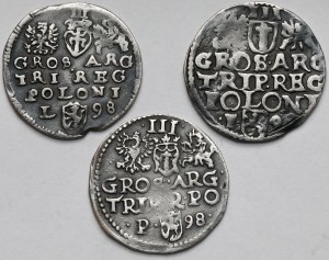 Sigismund III Vasa, Troikas Lublin, Wschowa and Poznań 1598 - set (3pcs)