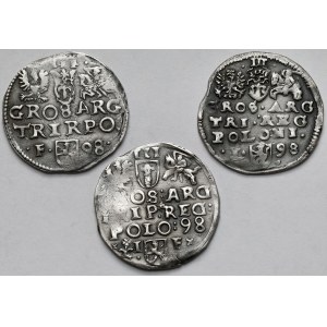 Zygmunt III Waza, Trojaki Wschowa i Lublin 1598 - zestaw (3szt)