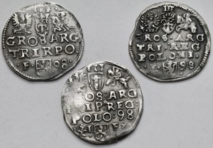 Sigismond III Vasa, Troïkas de Wschowa et Lublin 1598 - set (3pcs)