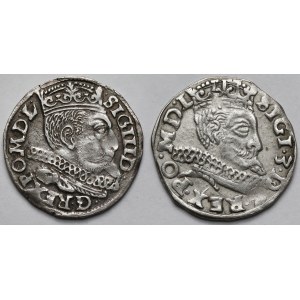 Zygmunt III Waza, Trojaki Wschowa i Poznań 1598 - zestaw (2szt)
