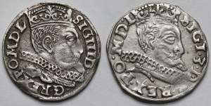 Sigismond III Vasa, Troïkas de Wschowa et Poznań 1598 - set (2pcs)