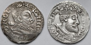 Sigismund III Vasa, Trojak Olkusz 1600 and Poznań 1601 - set (2pcs)