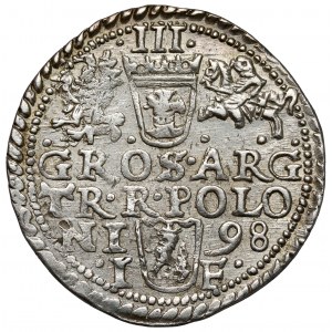 Zygmunt III Waza, Trojak Olkusz 1598 - małe popiersie