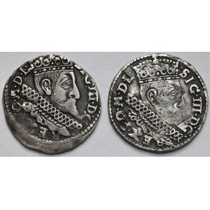 Zygmunt III Waza, Trojaki Bydgoszcz 1598 - zestaw (2szt)