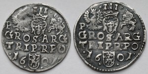 Sigismund III Vasa, Trojaks Poznań 1601 - set (2pcs)
